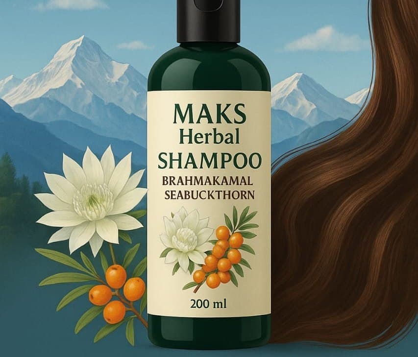 Brahmakamal & Seabuckthorn Shampoo by MAKS Herbal